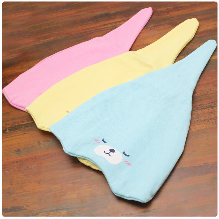 Baby Soft Cotton Sleeping Cap New Children's Hat Cartoon Bear