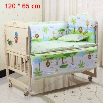Five-piece cotton baby bed set