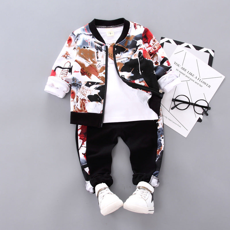 Boys Handsome Three-Piece Kid Clothes